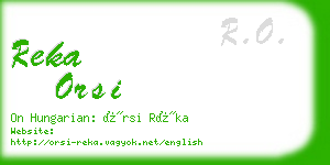 reka orsi business card